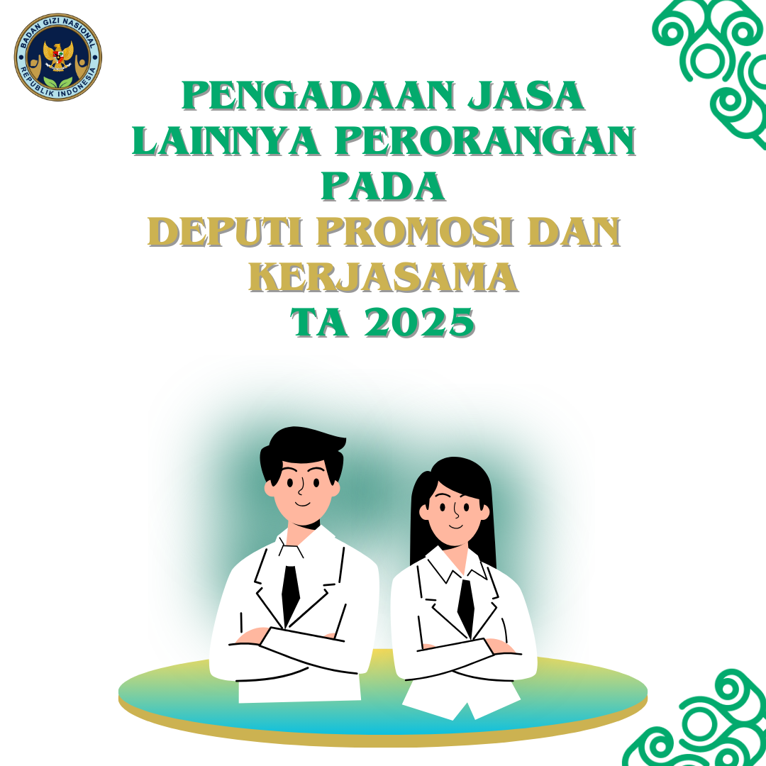 Pengadaan  Jasa Lainnya Perorangan Pada Deputi Bidang Promosi dan Kerjasama TA 2025